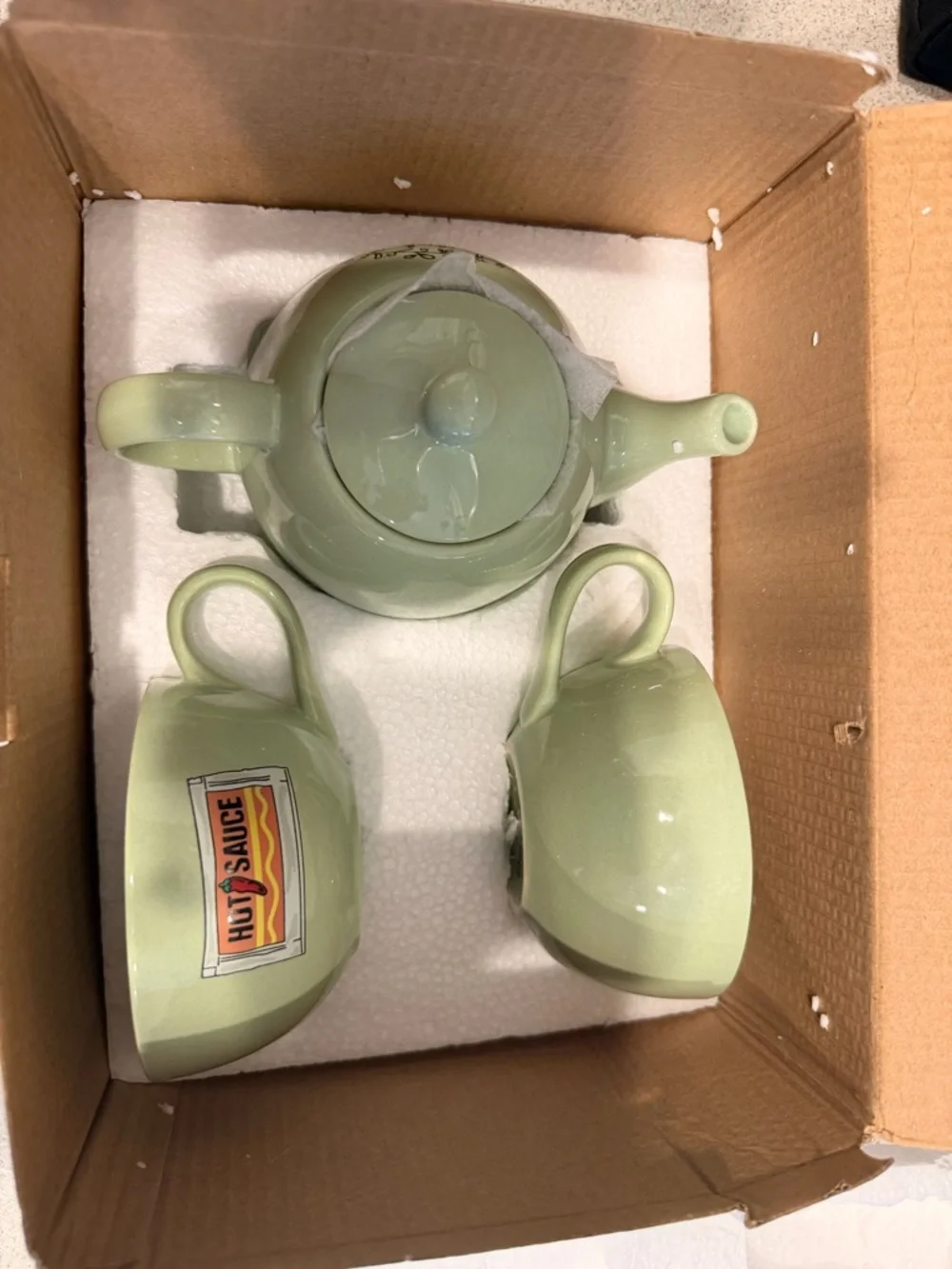 The Office Ceramic Teapot Set - Sage Green